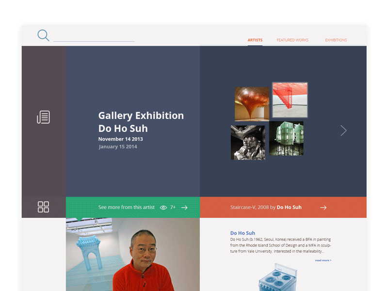 Do Ho Suh flat gallery interface ui web web design website