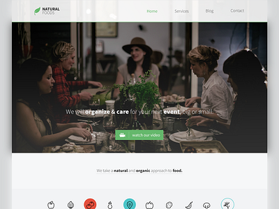 Natural foods design food interface organic project ui web web design