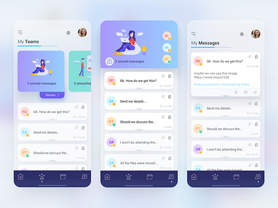 My Teams analytics branding chat communication design ios iphone team teams ui