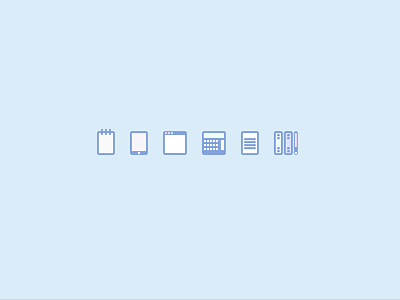 Office Icon Set books browser calculator icons iphone notebook notepad pencil