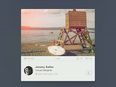 User photo widget flat minimal photo profile ui ux web