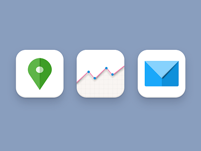 Icons chart icons location mail web