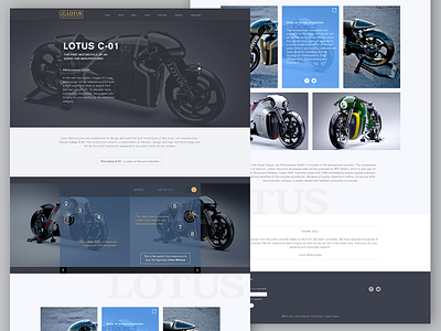 Lotus C-01 design interface lotus motorcycle sports ui web web design