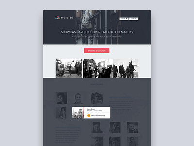 Crewpedia flat interface ui web web design website