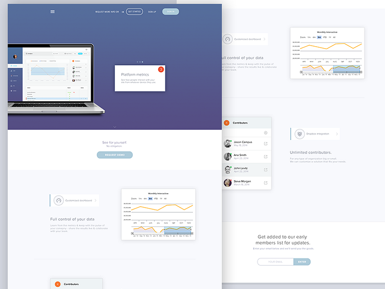 Dash Site by Rovane Durso on Dribbble