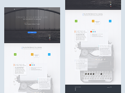 Writers toolkit flat interface ui web web design website