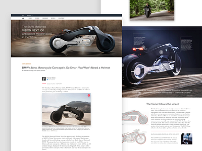 BMW Concept Vision Next 100 Article bike bmw design ui web website