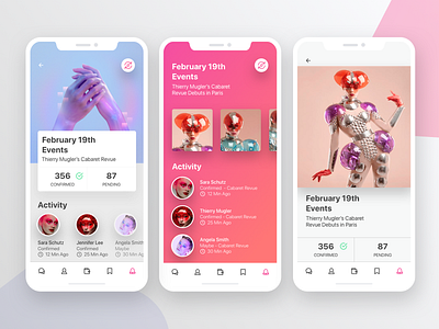 Events events interface ios iphone iphonex ui ux