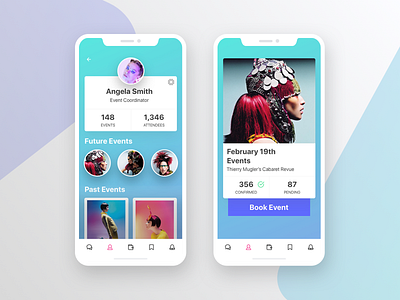 Book Event events interface ios iphone iphonex ui ux
