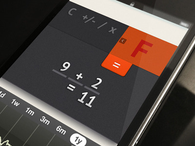 Another Simple Calculator w/chart&stocks calculator design ios iphone ui ux