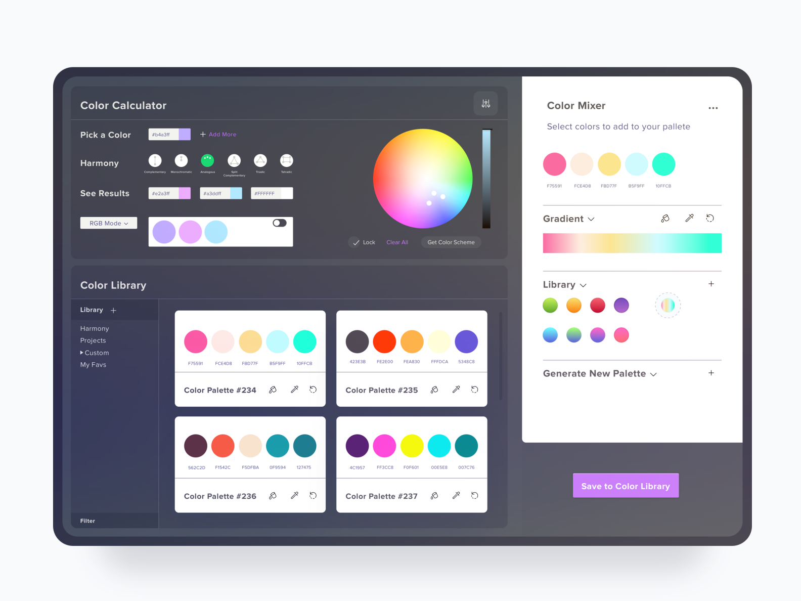 Color Calculator App by Rovane Durso on Dribbble