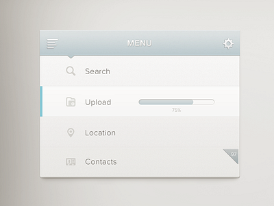 Menu Rebound by Alex Sadeck on Dribbble