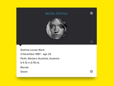 Profile design form gemma louse ward menu model ui web widget