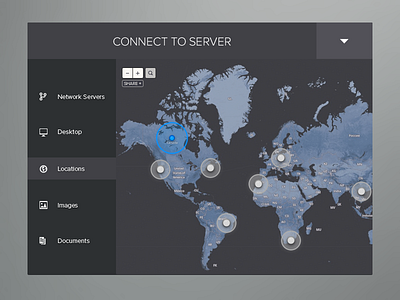 Connect To Server connect design interaction locations menu network server ui web world