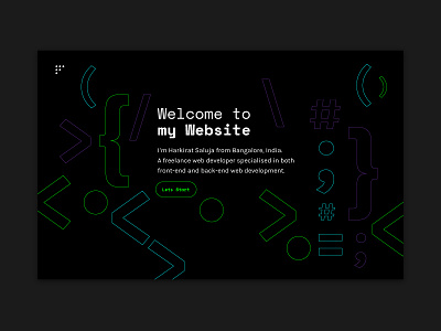 Developer's Website developer typography website design