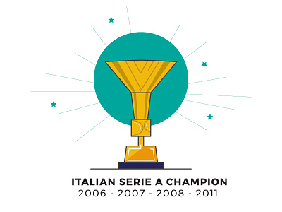 Italian Serie A Champion football illustration italianleague soccer trophies vector zlatan zlatanibrahimovic