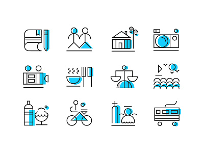 icons about the city i love. app ui