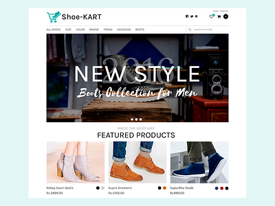 Shoe Kart Landing Page