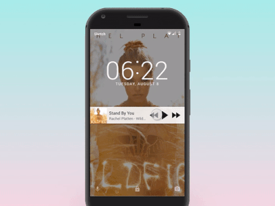 Music Player Android LockScreen android animation flinto lcokscreen music player ui ux