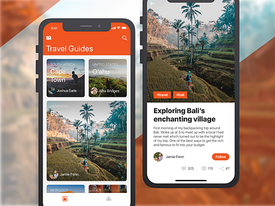 Travel Stories App app ui article ios iphonex travel app travel guide ui ux
