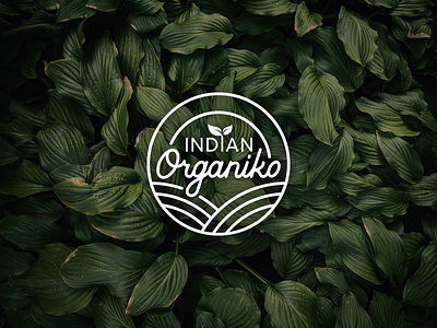 Indian Organiko Logo Design branding design flat icon illustrator logo nature organic typography vector