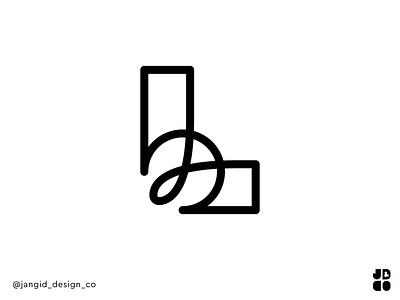 Abstract L 36 days of type design flat icon illustration illustrator logo minimal typography vector