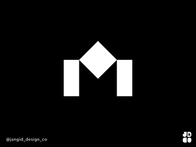 Abstract M 36 days of type design flat icon illustration illustrator logo minimal negativespace typography vector