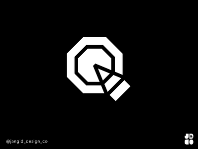 Abstract Q 36 days of type branding design flat icon illustrator logo minimal typography vector