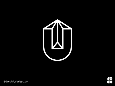 Abstract U 36 days of type branding design flat icon illustrator logo minimal typography vector