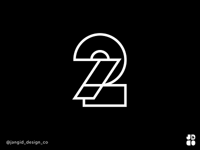 Abstract 2 2 36 days of type branding design flat icon illustrator logo minimal typography vector