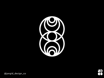 Abstract 8 36 days of type branding design flat icon illustrator logo minimal typography vector