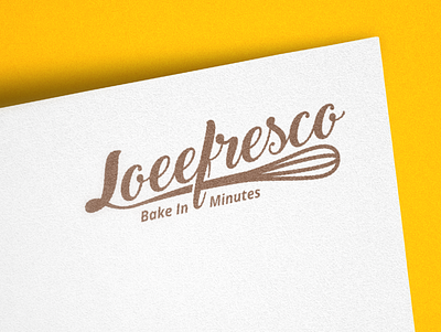 Loeefresco - Bake in minutes branding design flat handlettering illustrator lettering lettermark logo minimal script typography vector