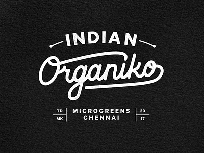 Indian Organiko Ver. 1 brand design branding design green handlettering handmade illustrator lettering logo minimal typography vector