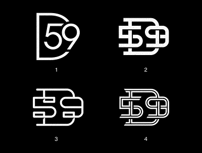 D59 Exploration brand design branding design flat icon logo minimal monogram monogram logo negativespace vector