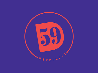 D59 -Version 2 brand design branding design flat icon logo minimal negativespace typography vector