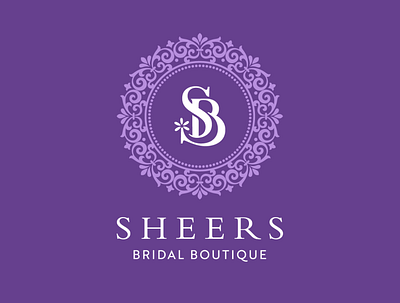 Sheers Bridal Boutique brand design branding bridal design flat floral icon logo monogram typography vector