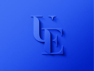 UE branding design flat icon illustration illustrator logo minimal monogram negativespace