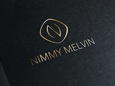 Logo for www.nimmymelvin.com artist golden logo paintings portfolio professional royal