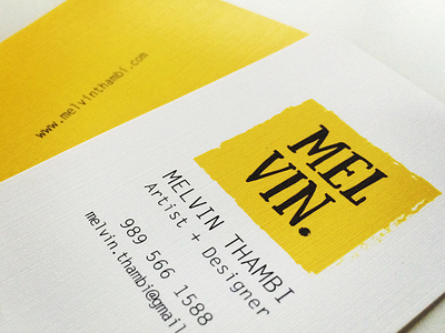 New Business Cards black branding business cards cards letterpress print white yellow