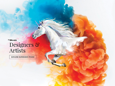 RapidGems - Homepage Design art banner colors header homepage illustration ipadpro painting procreate rapidgems semplice website