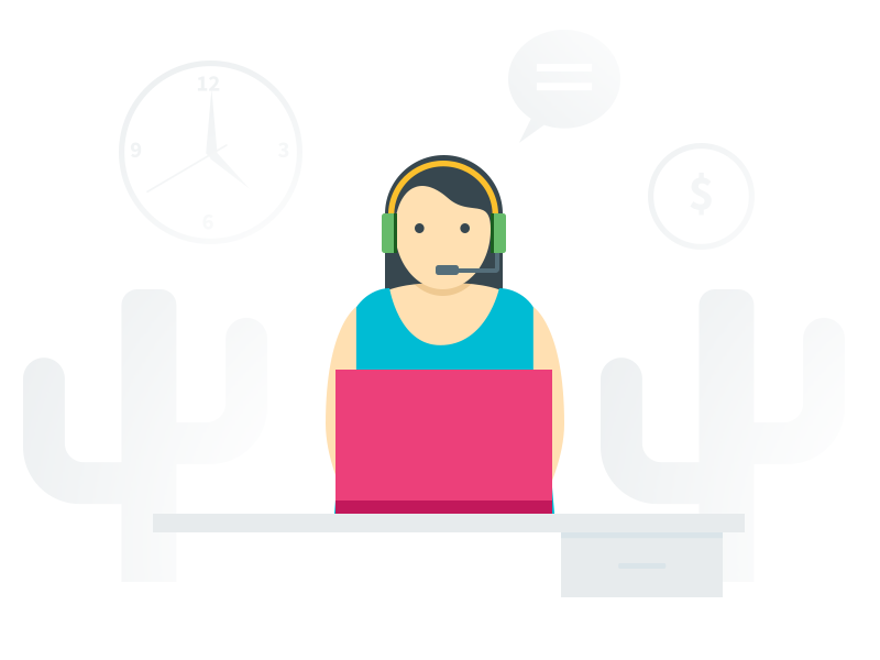 Helpdesk System support system support 24 hours color illustration helpdesk