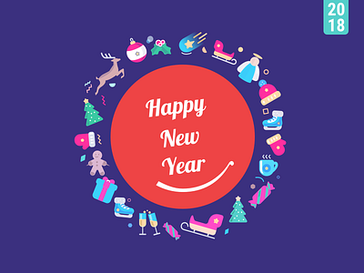 Dribbble Happy New Year color dribble enjoy happy hny new year ny webkul wishes