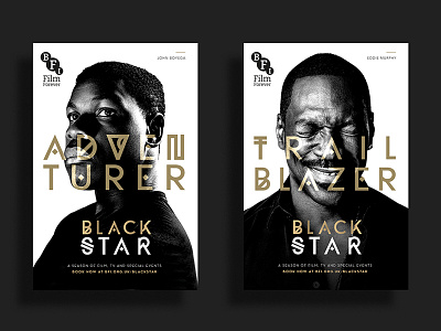 BFI Black Star - Artwork advertising artwork black campaign cinema design diversity film marketing movies poster typography