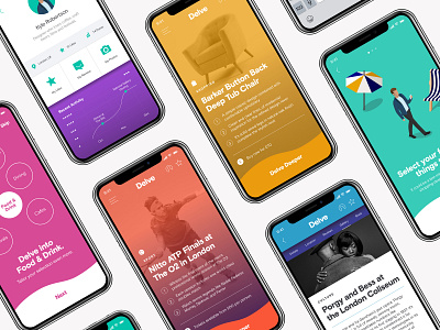 Delve App app app concept branding cinema culture entertainment film identity motion travel typography ui uidesign user center design user experience user inteface ux