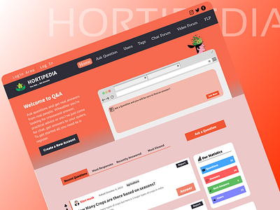 HORTIPEDIA - Social question and answer website UI ui