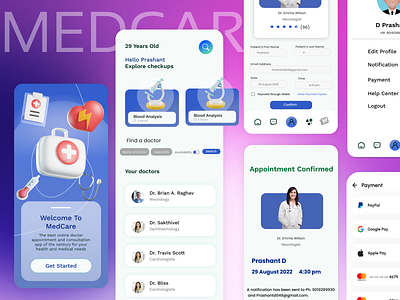 MedCare - Online Doctor Appointement UI Design