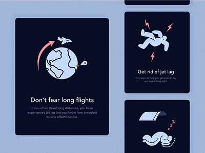 Illustrations for a Mobile App to Beat Jet Lag character illustration jet lag sleep travel