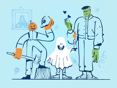 Spooky Season bright colors character character design ghost halloween illustration inspiration ipad ipadpro october procreate pumpkin spooky zajno