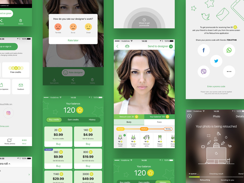 RetouchMe App by Yurii Kravtsov on Dribbble