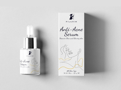 Branding and package design for anti-acne serum branding design face serum graphic design illustration package packaging photoshop product product packaging product packaging design serum